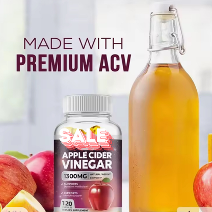 100 Apple Cider Vinegar Gummies au vinaigre de cidre de pomme en forme de pomme