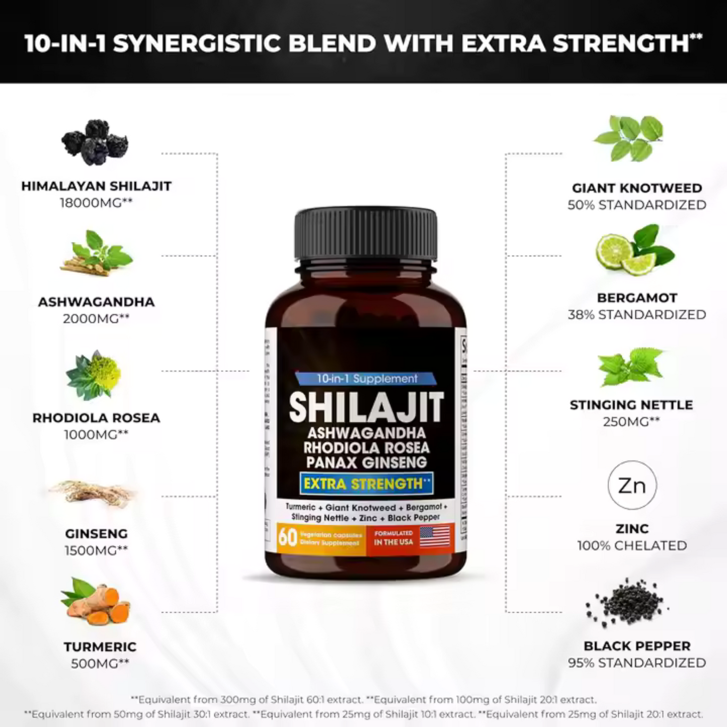 60 Shilajit cure d'or Pure Himalaya  60 capsules Extra fortes